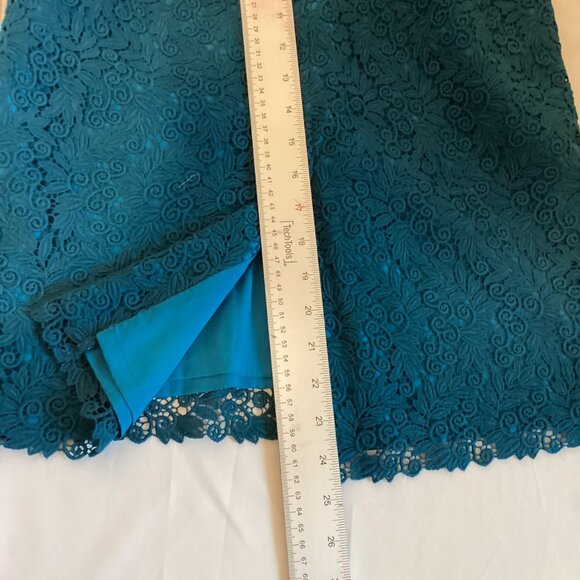 Talbots NWT Teal Lace Skirt – Size 10 Elegant - Picture 7 of 13